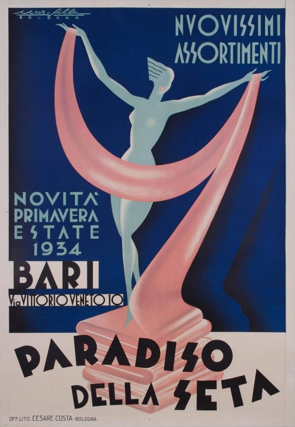 Paradiso della Seta vintage poster  Print